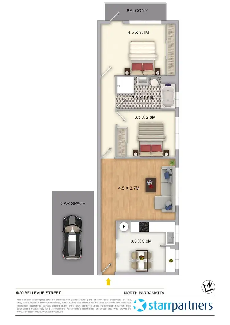 Floorplan of Homely apartment listing, 5/20 Bellevue Street, North Parramatta NSW 2151