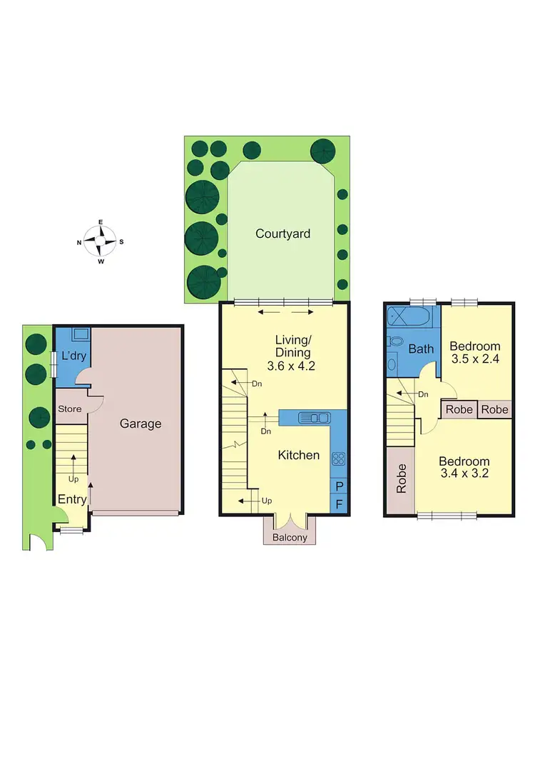 Floorplan of Homely townhouse listing, 21/17-25 Malmsbury Street, Hawthorn VIC 3122