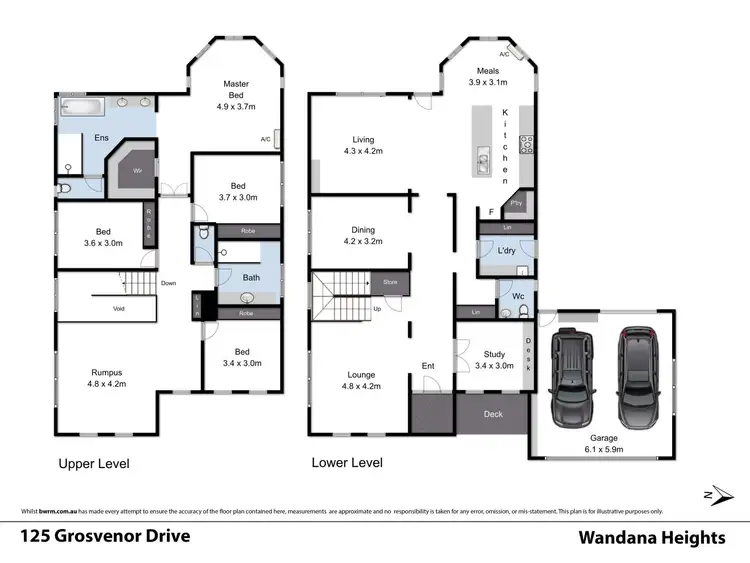 Floorplan of Homely house listing, 125 Grosvenor Drive, Wandana Heights VIC 3216