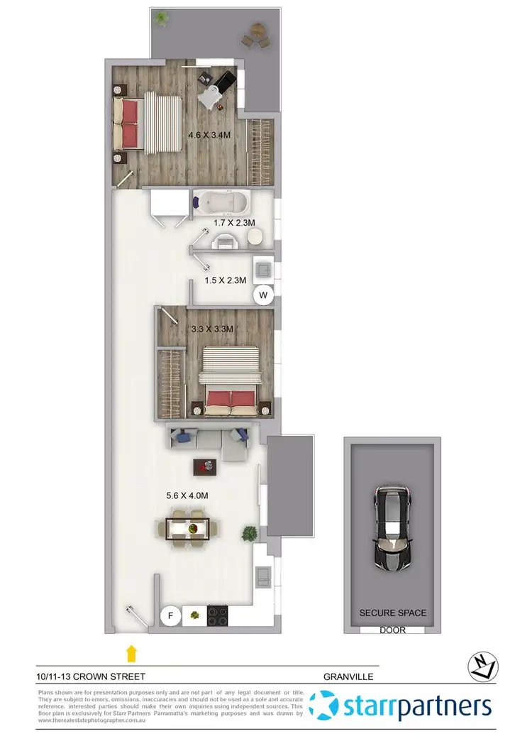 Floorplan of Homely apartment listing, 10/11-13 Crown Street, Granville NSW 2142