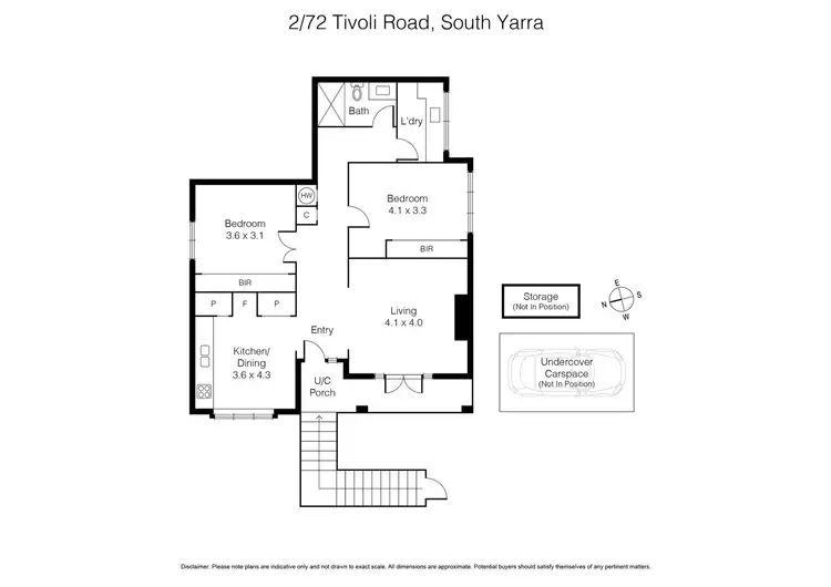 Floorplan of Homely apartment listing, 2/72-74 Tivoli Road, South Yarra VIC 3141