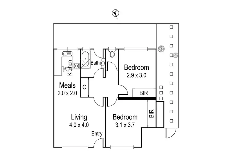 Floorplan of Homely unit listing, 5/13 Langridge Street, Fairfield VIC 3078