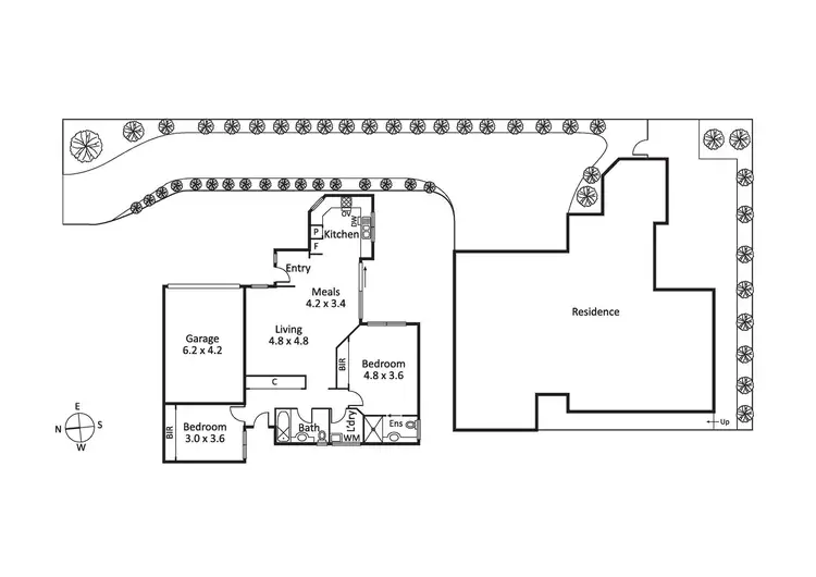 Floorplan of Homely townhouse listing, 2/202 Wickham Road, Highett VIC 3190