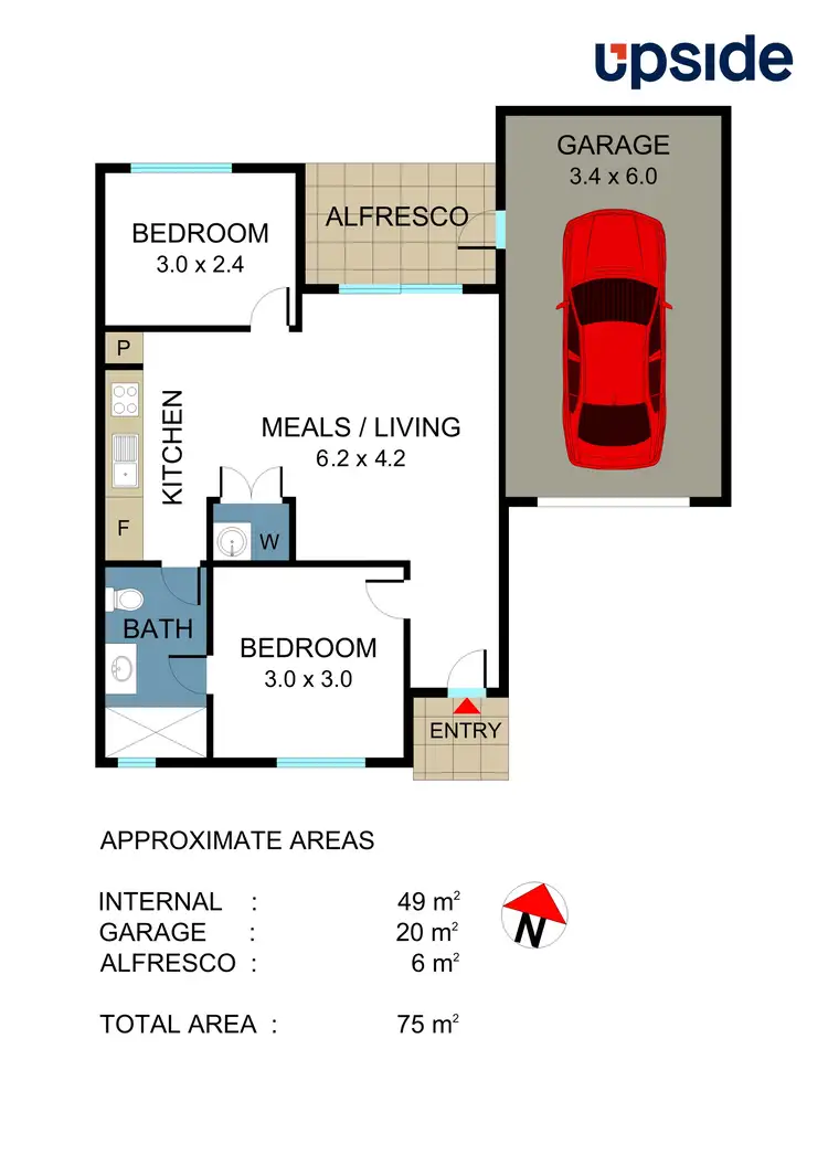 Floorplan of Homely house listing, 3/55 Emu Parade, Jacana VIC 3047