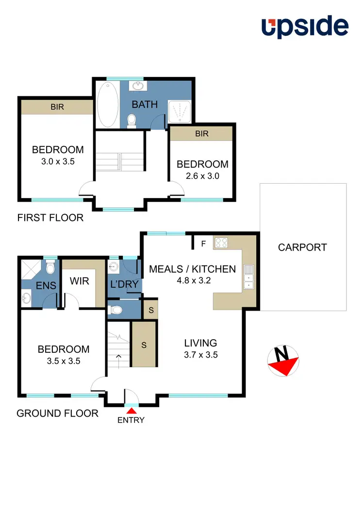 Floorplan of Homely townhouse listing, 2/64 Station  Avenue, St Albans VIC 3021