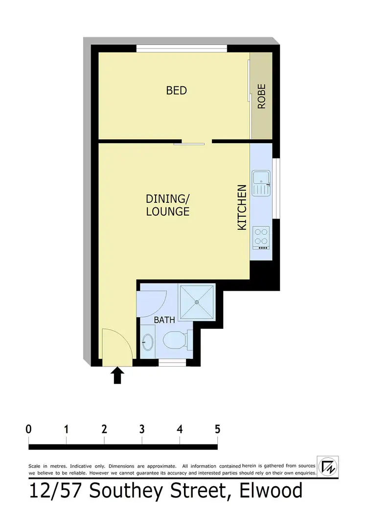 Floorplan of Homely apartment listing, 12/57 Southey Street, Elwood VIC 3184