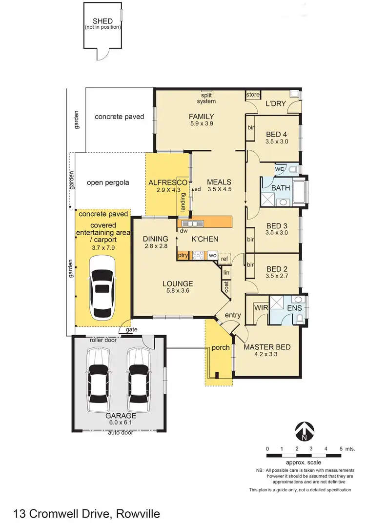 Floorplan of Homely house listing, 13 Cromwell Drive, Rowville VIC 3178