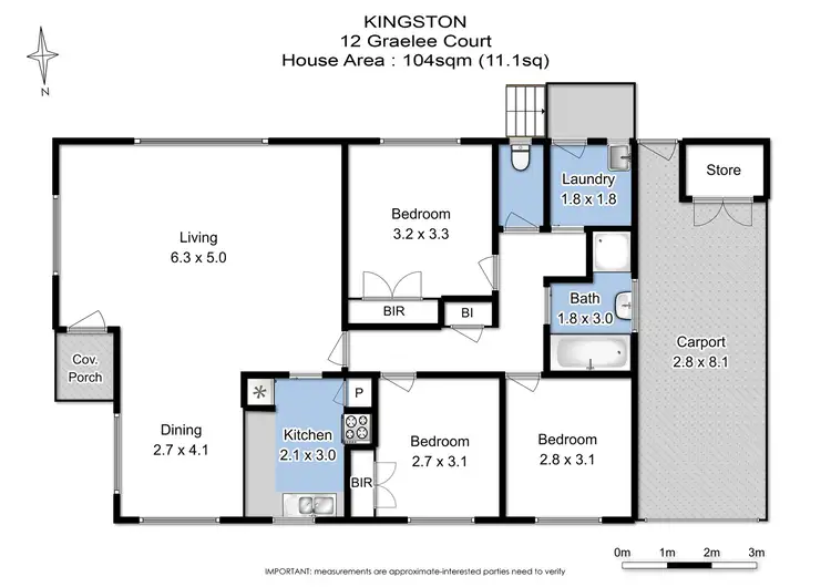 Floorplan of Homely house listing, 12 Graelee Court, Kingston TAS 7050
