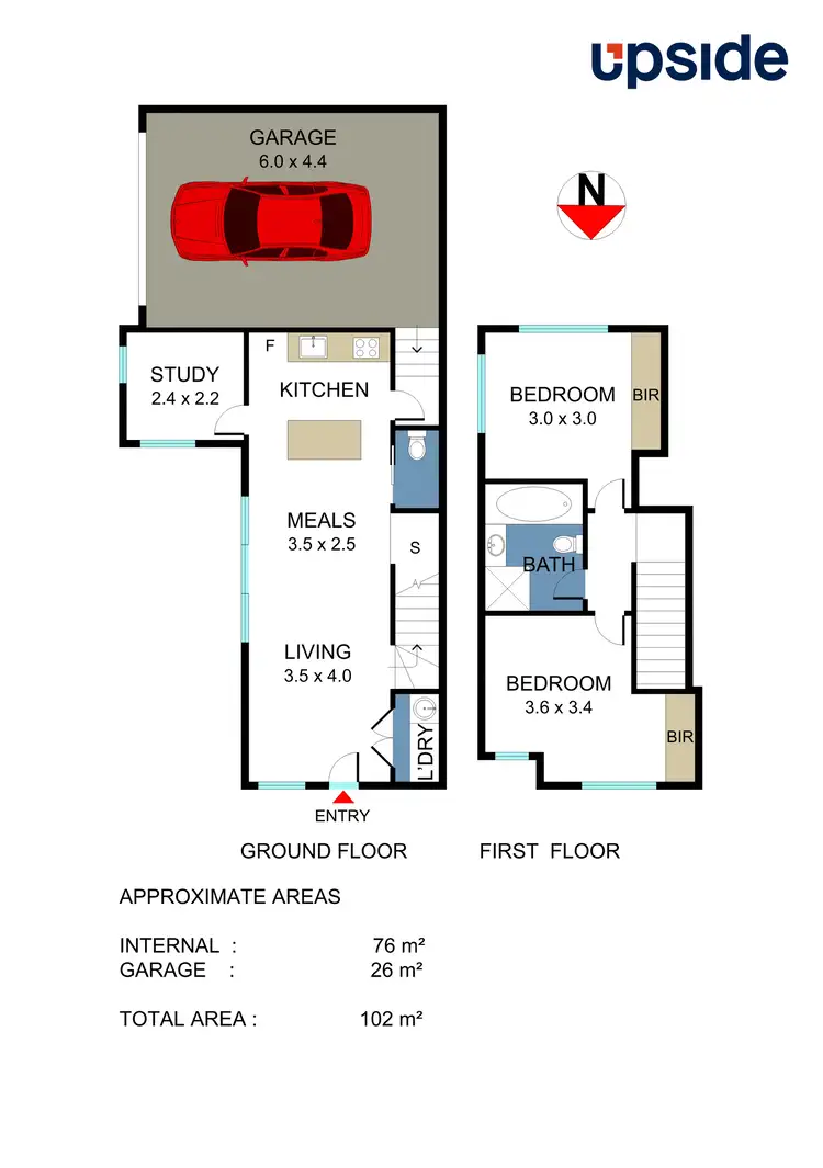 Floorplan of Homely townhouse listing, 6A Cypress Avenue, Burwood VIC 3125