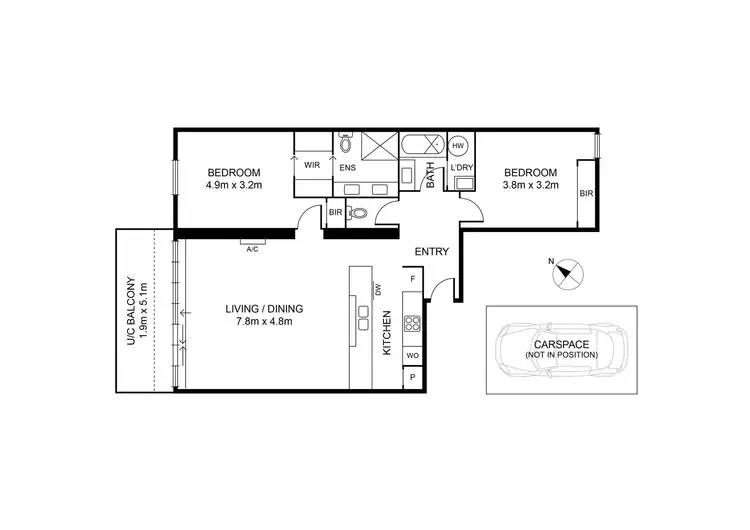 Floorplan of Homely apartment listing, 301/49 Beach Street, Port Melbourne VIC 3207