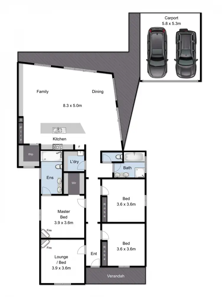 Floorplan of Homely house listing, 450 Latrobe Terrace, Newtown VIC 3220