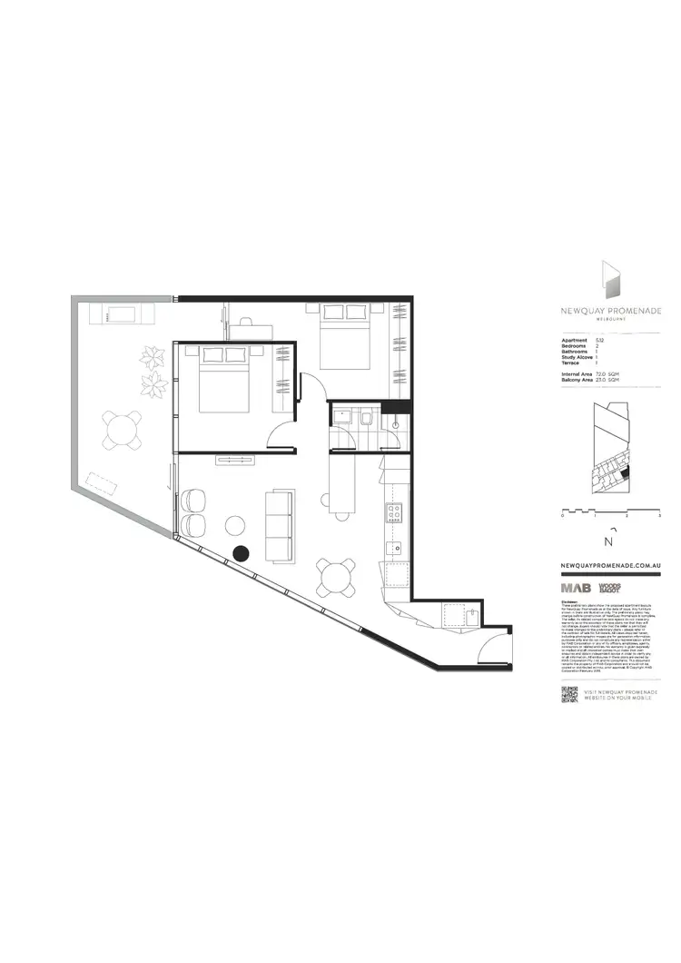 Floorplan of Homely apartment listing, 512D/15 Doepel Way, Docklands VIC 3008