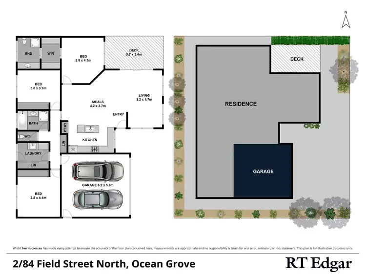 Floorplan of Homely unit listing, 2/84 Field Street North, Ocean Grove VIC 3226
