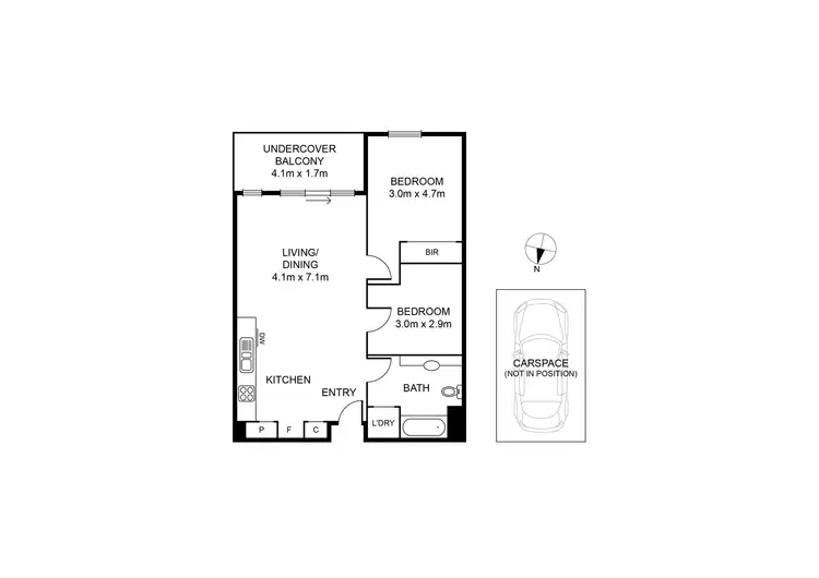 Floorplan of Homely apartment listing, 17/3 Seisman Place, Port Melbourne VIC 3207
