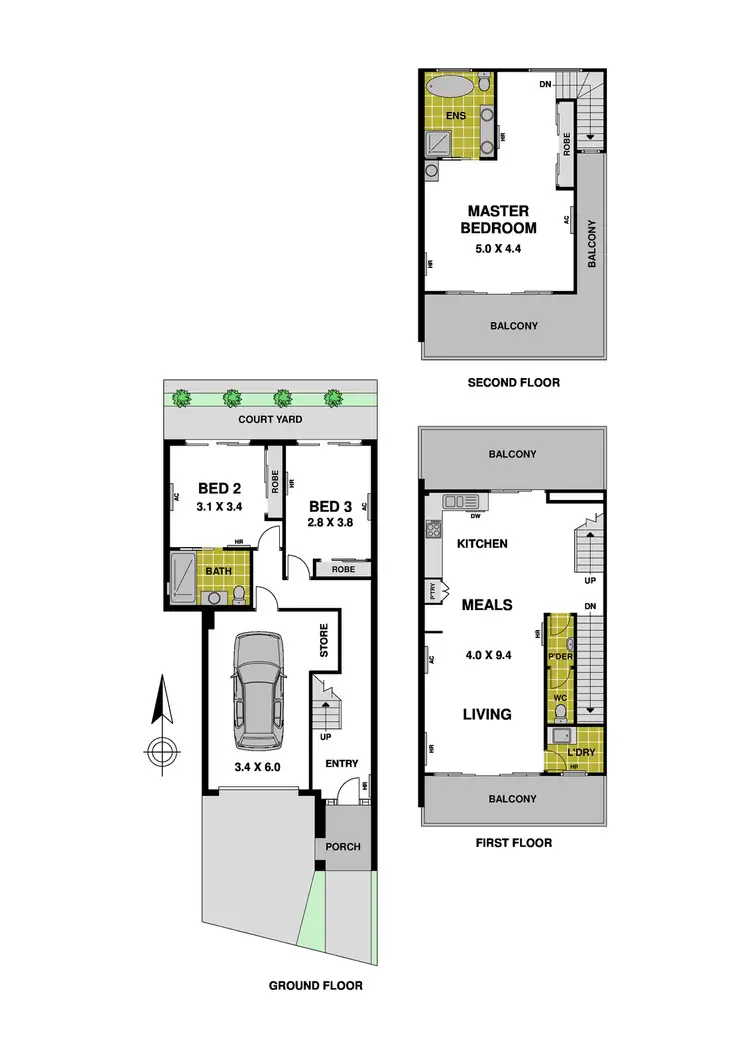 Floorplan of Homely townhouse listing, 1D Suvla Grove, Coburg North VIC 3058