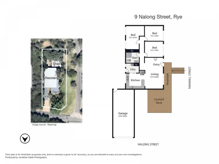 Floorplan of Homely house listing, 9 Nalong Street, Rye VIC 3941