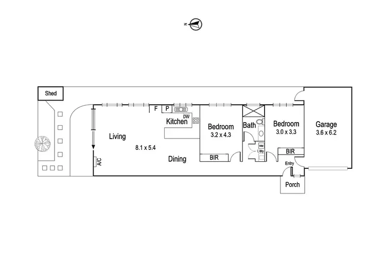 Floorplan of Homely unit listing, 2/187 Elder Street, Greensborough VIC 3088