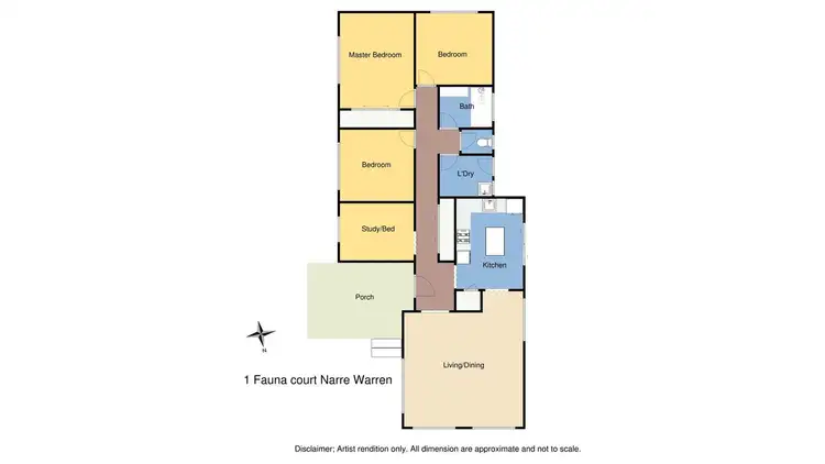 Floorplan of Homely house listing, 1 Fauna Court, Narre Warren VIC 3805