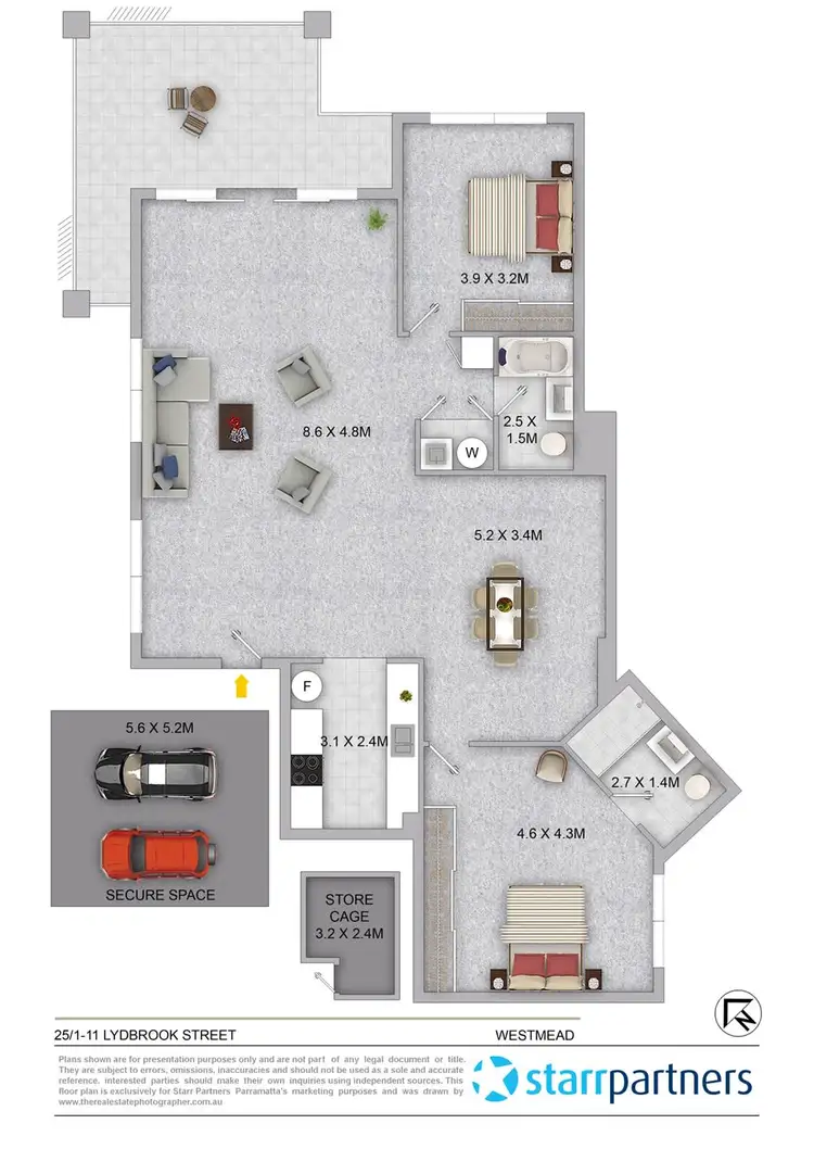 Floorplan of Homely apartment listing, 25/1-11 Lydbrook Street, Westmead NSW 2145