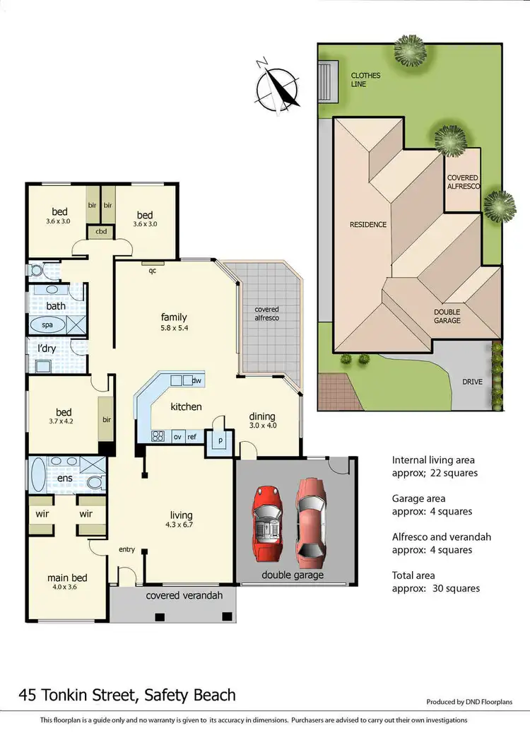 Floorplan of Homely house listing, 45 Tonkin Street, Safety Beach VIC 3936