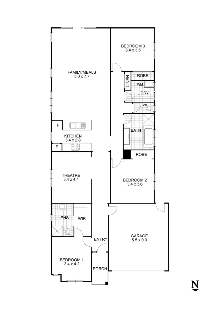 Floorplan of Homely house listing, 13 Prospect Place, Wallan VIC 3756