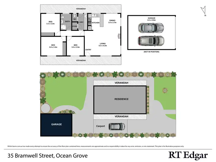 Floorplan of Homely house listing, 35 Bramwell Street, Ocean Grove VIC 3226