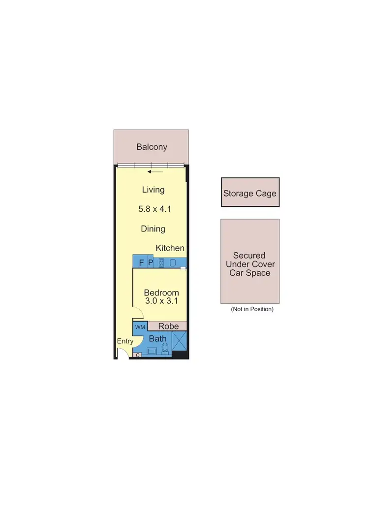 Floorplan of Homely apartment listing, 611/181-185 St Kilda Road, St Kilda VIC 3182