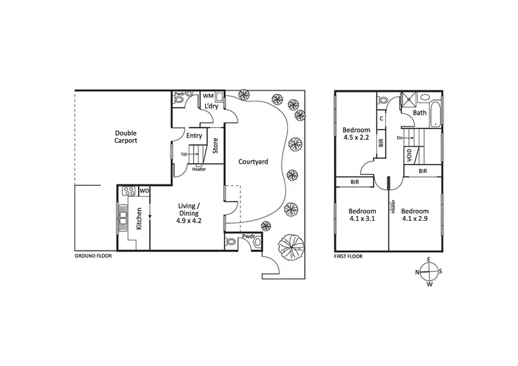 Floorplan of Homely townhouse listing, 7/6 Bright Street, Brighton East VIC 3187
