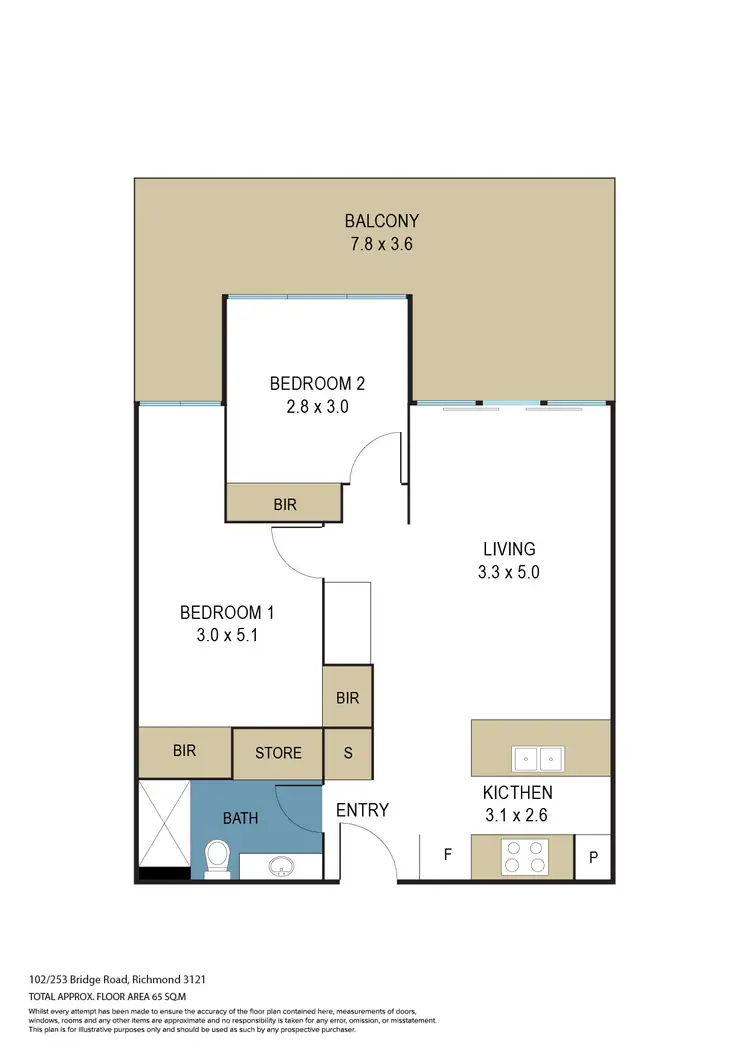Floorplan of Homely apartment listing, 102/253 Bridge Road, Richmond VIC 3121