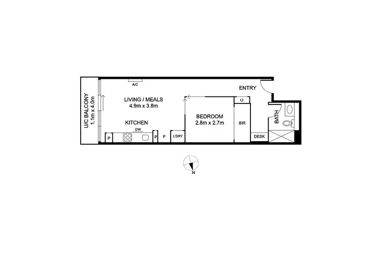 Floorplan of Homely apartment listing, 209/227 Toorak Road, South Yarra VIC 3141