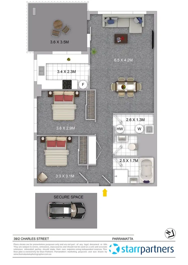 Floorplan of Homely apartment listing, 39/2 Charles Street, Parramatta NSW 2150