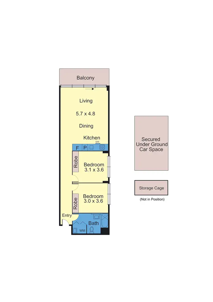 Floorplan of Homely apartment listing, 307/105 Pier Street, Altona VIC 3018