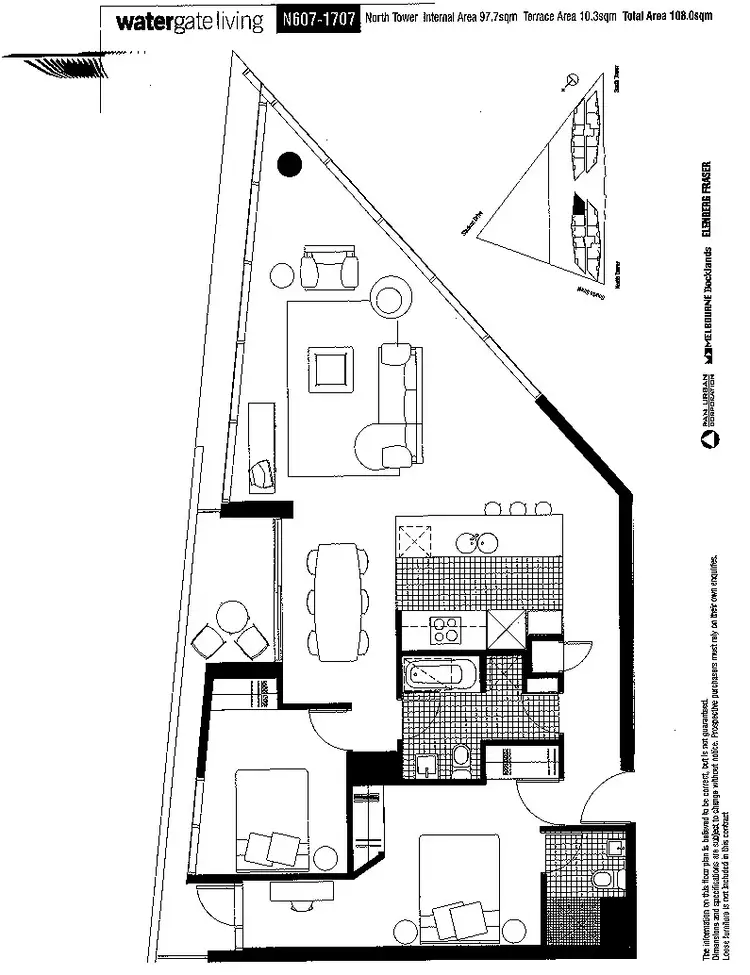 Floorplan of Homely apartment listing, 807/18 Waterview Walk, Docklands VIC 3008