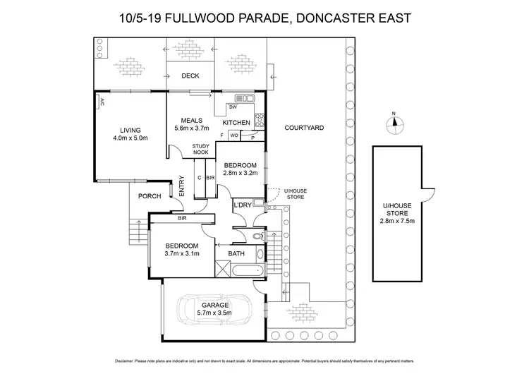 Floorplan of Homely villa listing, 10/5-19 Fullwood Parade, Doncaster East VIC 3109