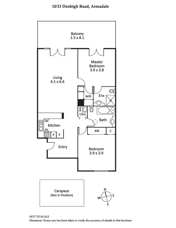 Floorplan of Homely apartment listing, 10/13 Denbigh Road, Armadale VIC 3143