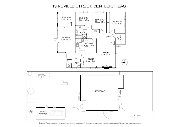 Floorplan of Homely house listing, 13 Neville Street, Bentleigh East VIC 3165