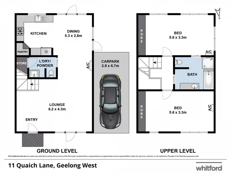 Floorplan of Homely townhouse listing, 11 Quaich Lane, Geelong West VIC 3218