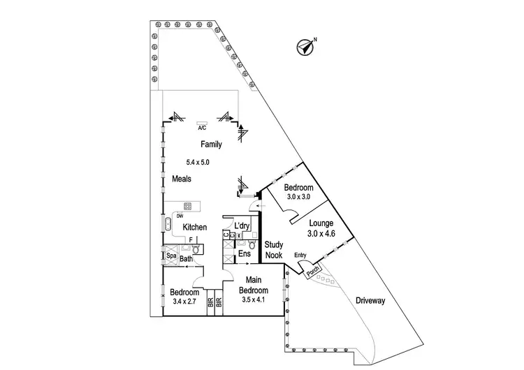 Floorplan of Homely unit listing, 2/1 Poplar Crescent, Bellfield VIC 3081
