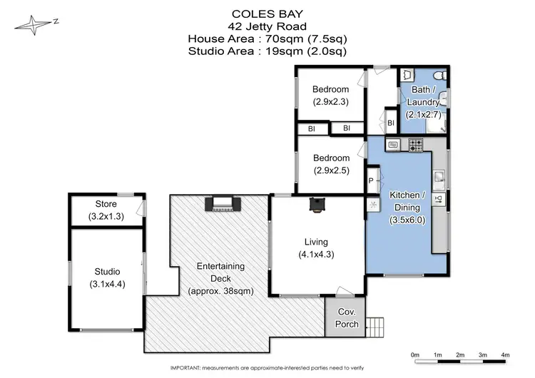 Floorplan of Homely house listing, 42 Jetty Road, Coles Bay TAS 7215