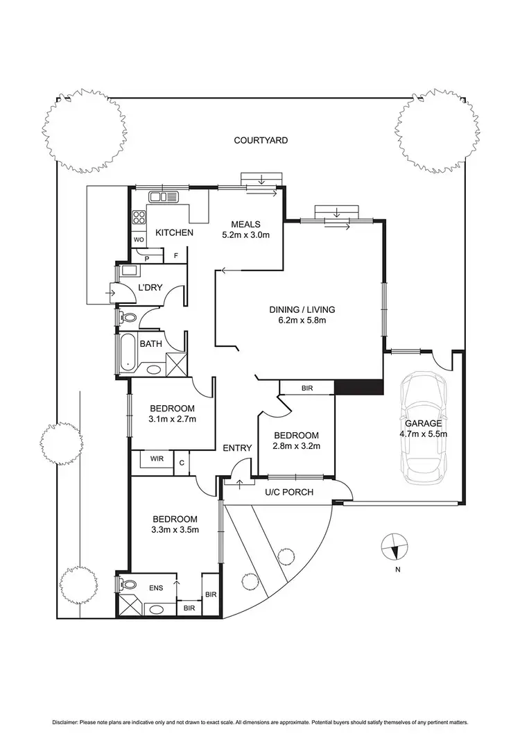 Floorplan of Homely townhouse listing, 2/16 Leinster Street, Ormond VIC 3204