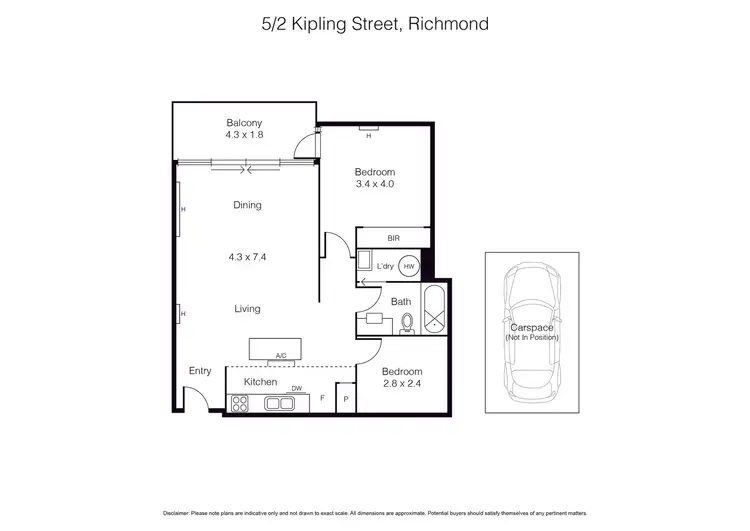 Floorplan of Homely apartment listing, 5/2 Kipling Street, Richmond VIC 3121