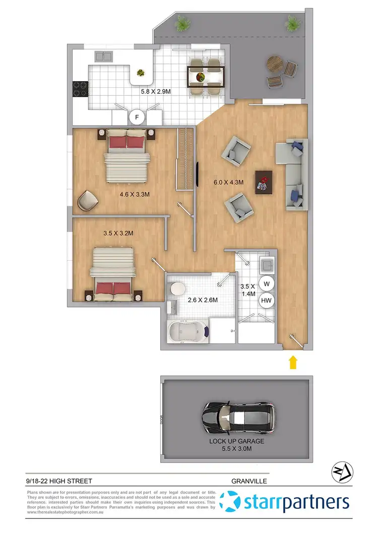 Floorplan of Homely apartment listing, 9/18-22 High Street, Granville NSW 2142