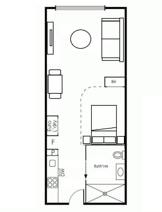 Floorplan of Homely apartment listing, 427/35 Malcolm Street, South Yarra VIC 3141