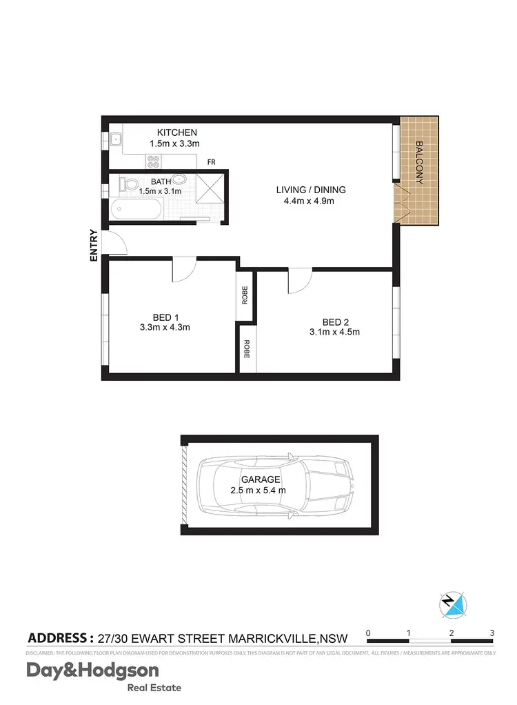 Floorplan of Homely apartment listing, 27/30 Ewart Street, Marrickville NSW 2204