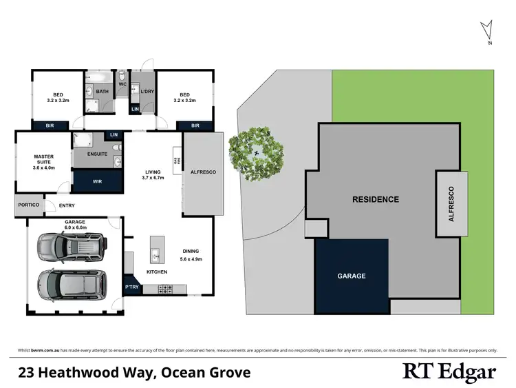Floorplan of Homely house listing, 23 Heathwood Way, Ocean Grove VIC 3226