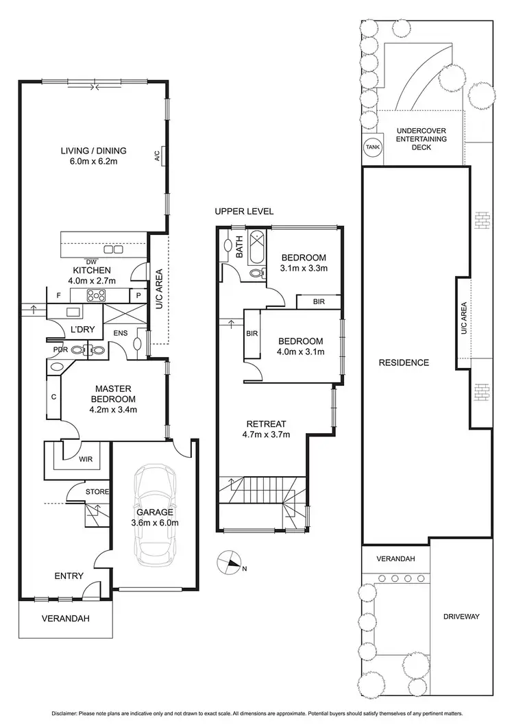 Floorplan of Homely townhouse listing, 1040A Nepean Highway, Moorabbin VIC 3189