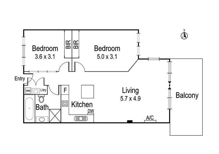 Floorplan of Homely apartment listing, 15/18-22 Bell Street, Heidelberg Heights VIC 3081