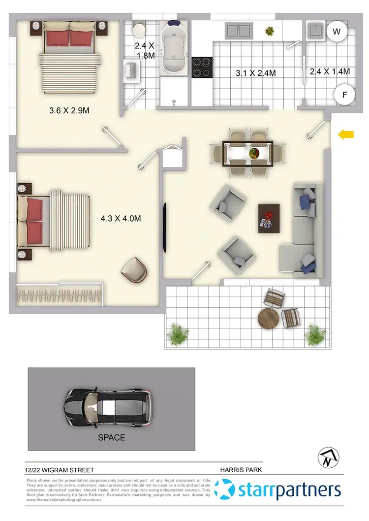 Floorplan of Homely apartment listing, 12/22 Wigram Street, Harris Park NSW 2150