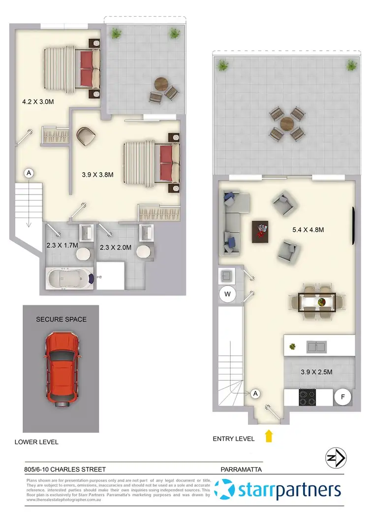 Floorplan of Homely apartment listing, 805/6-10 Charles Street, Parramatta NSW 2150
