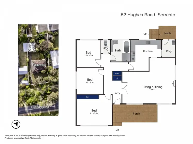 Floorplan of Homely house listing, 52 Hughes Road, Sorrento VIC 3943